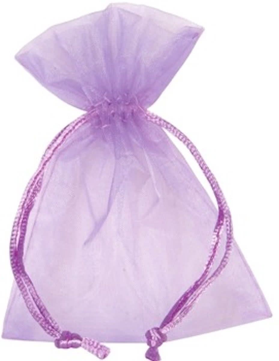 Organza zakjes Lila - 9x12cm - 50 stuks | Kadozakjes / Geschenkzakjes